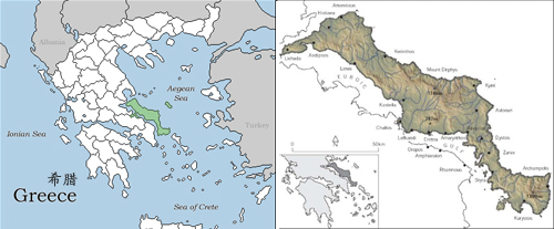 埃维亚岛地图图片